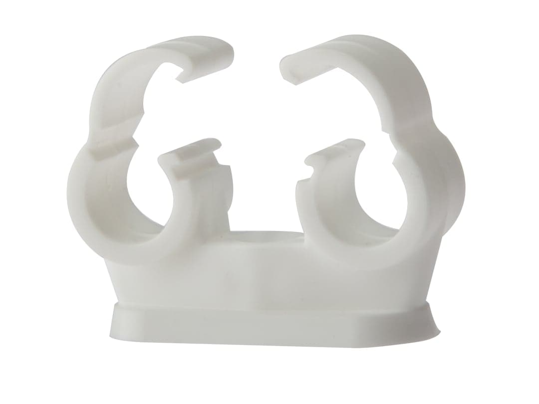 ForgeFix Pipe Clip Double Cliplock 15mm Box 50 PCDC15