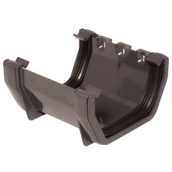 FloPlast Square Gutter Union Bracket - 114mm Anthracite Grey
