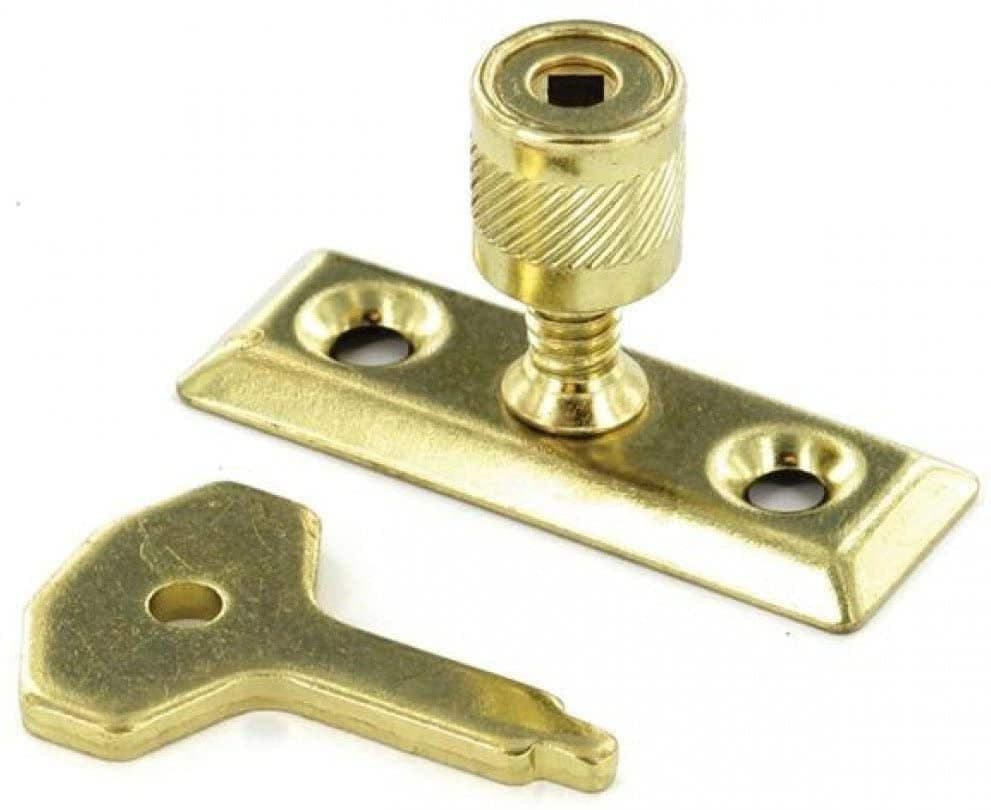 Locking Casement Window Stay Pin Brass Plated Pack of 12
