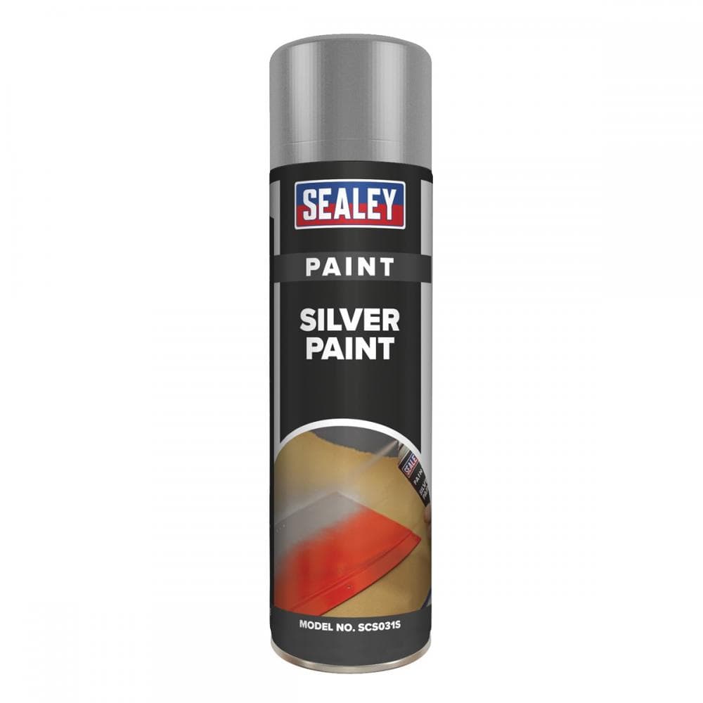 Sealey SCS031S Silver Paint 500Ml