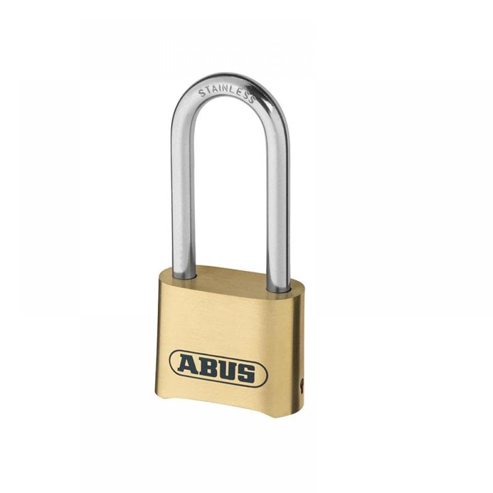 Abus Mechanical 32075 180Ib/50Hb63 50Mm Brass Body Combination Padlock Long Shackle (4-Digit) Carded