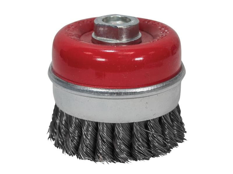 Faithfull 1108014150 Wire Cup Brush Twist Knot 80Mm M14X2 0.50Mm Steel Wire