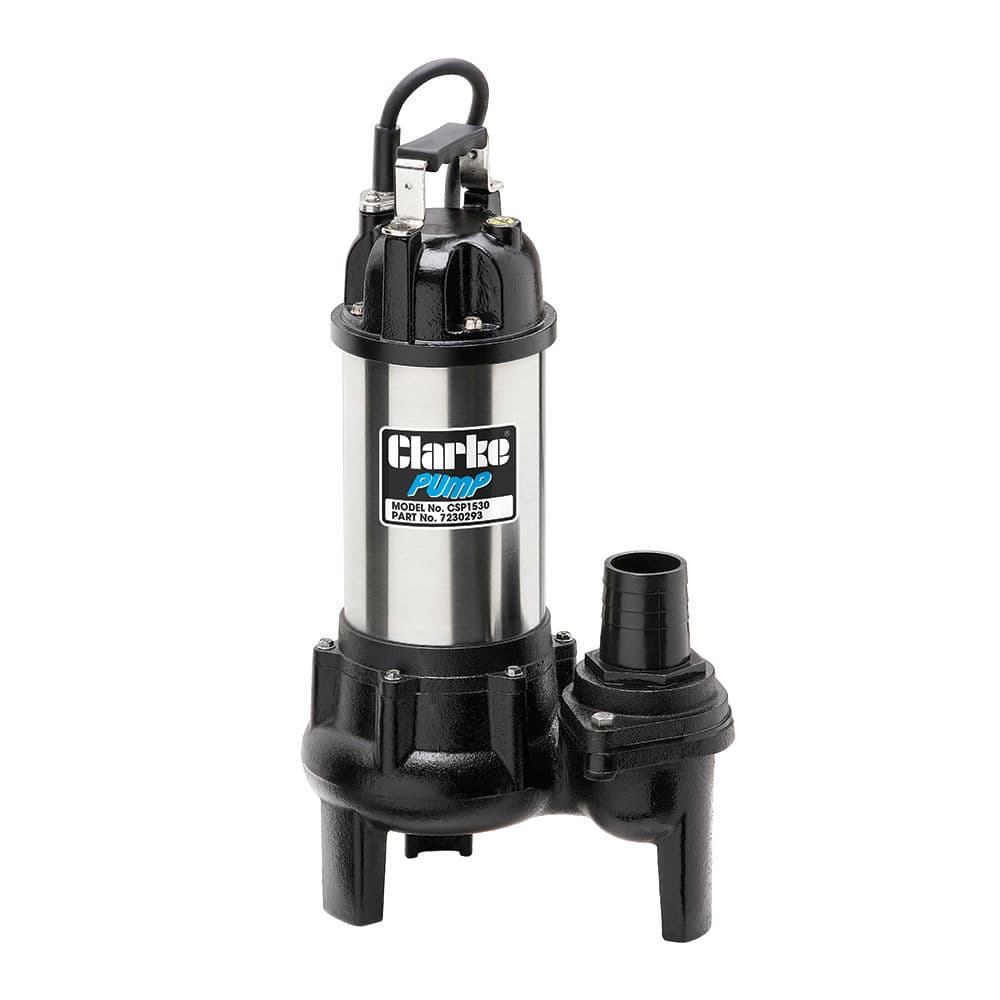 Clarke CSP1530 2 1530W 500Lpm 10m Head Sewage Pump (230V)"