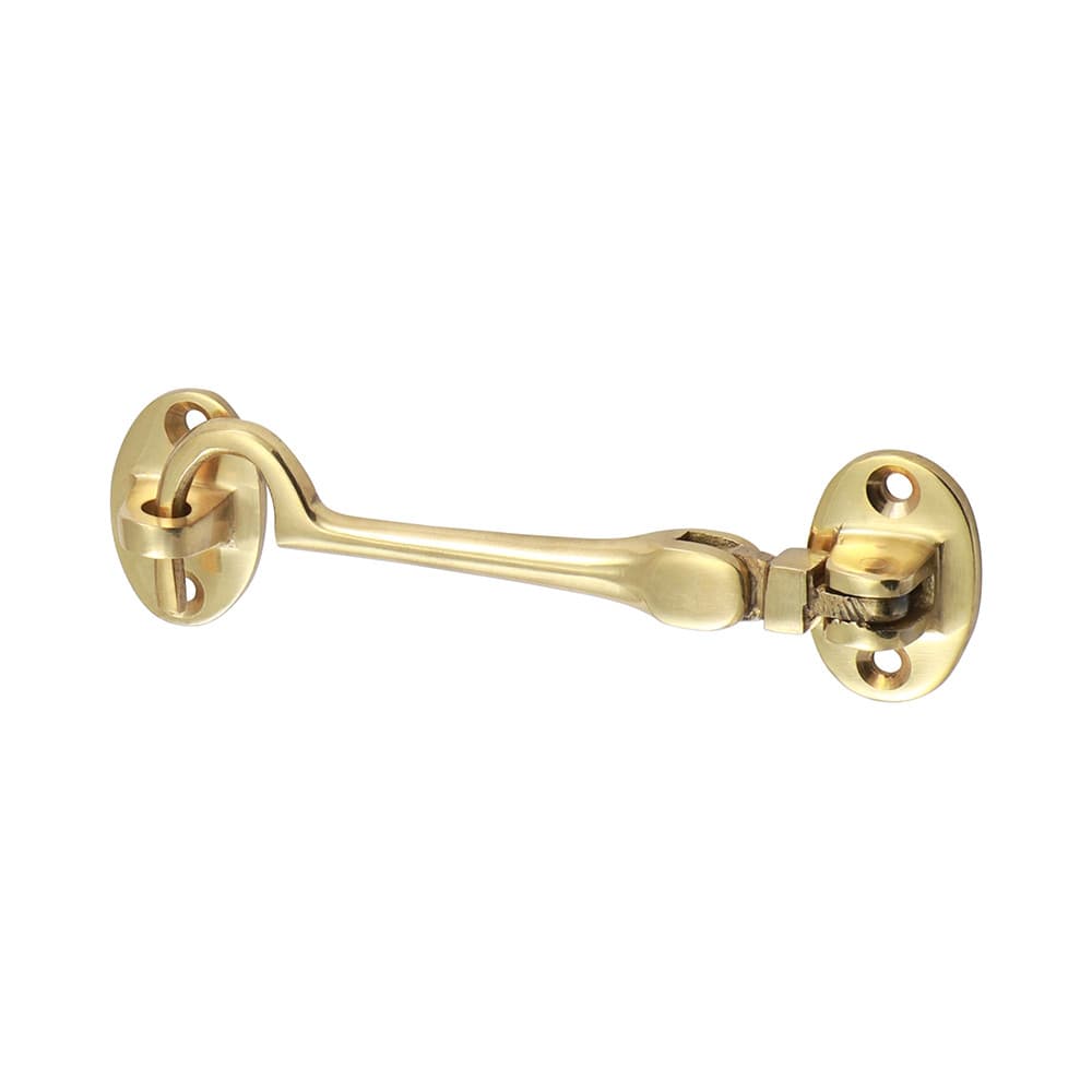 Timco 200665 Cabin Hook - Polished Brass 100Mm Bag 1