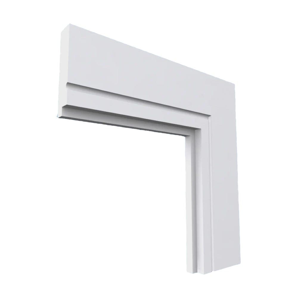 Single Step C Grooved MDF Architrave White Primed 4200mm x 80mm x 18mm