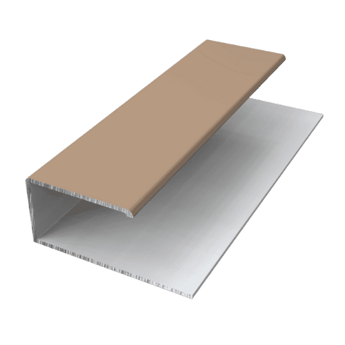 Naturale Cladding Aluminium J Edge Trim - 3mtr For Barnwood Oak - Pack of 2