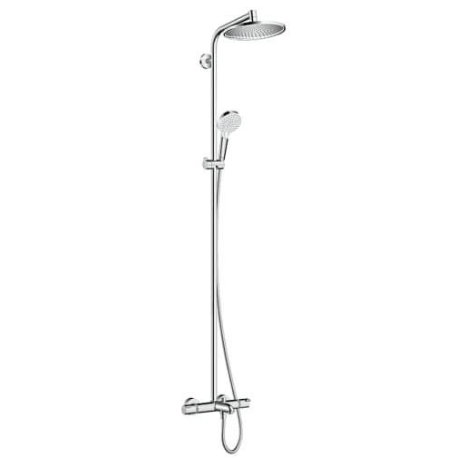Hansgrohe Crometta S Showerpipe 240 1jet with thermostatic bath mixer - Chrome - 27320000
