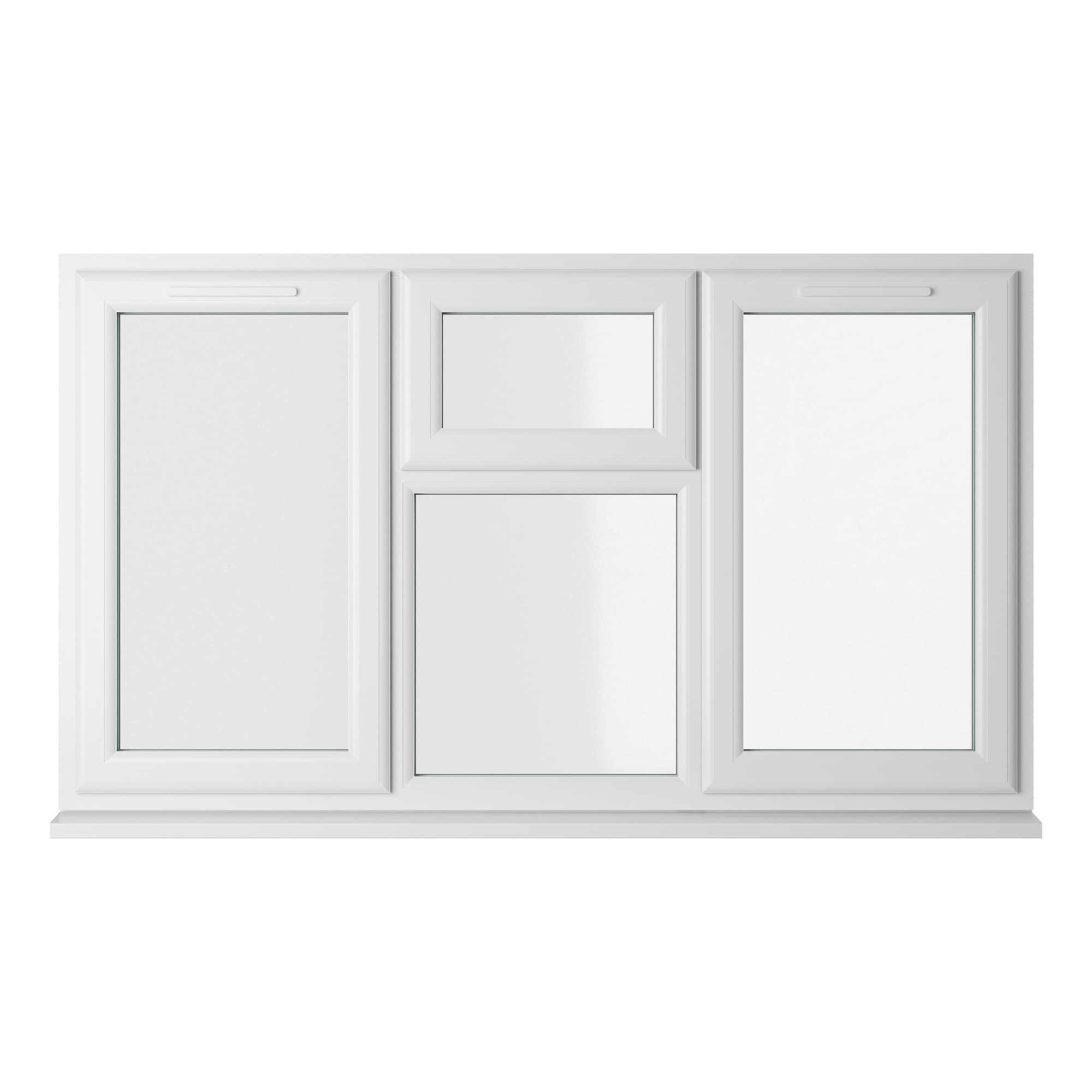 Crystal Double Glazed uPVC Window White Top, Left & Right Hung 1770mm x 1190mm Clear