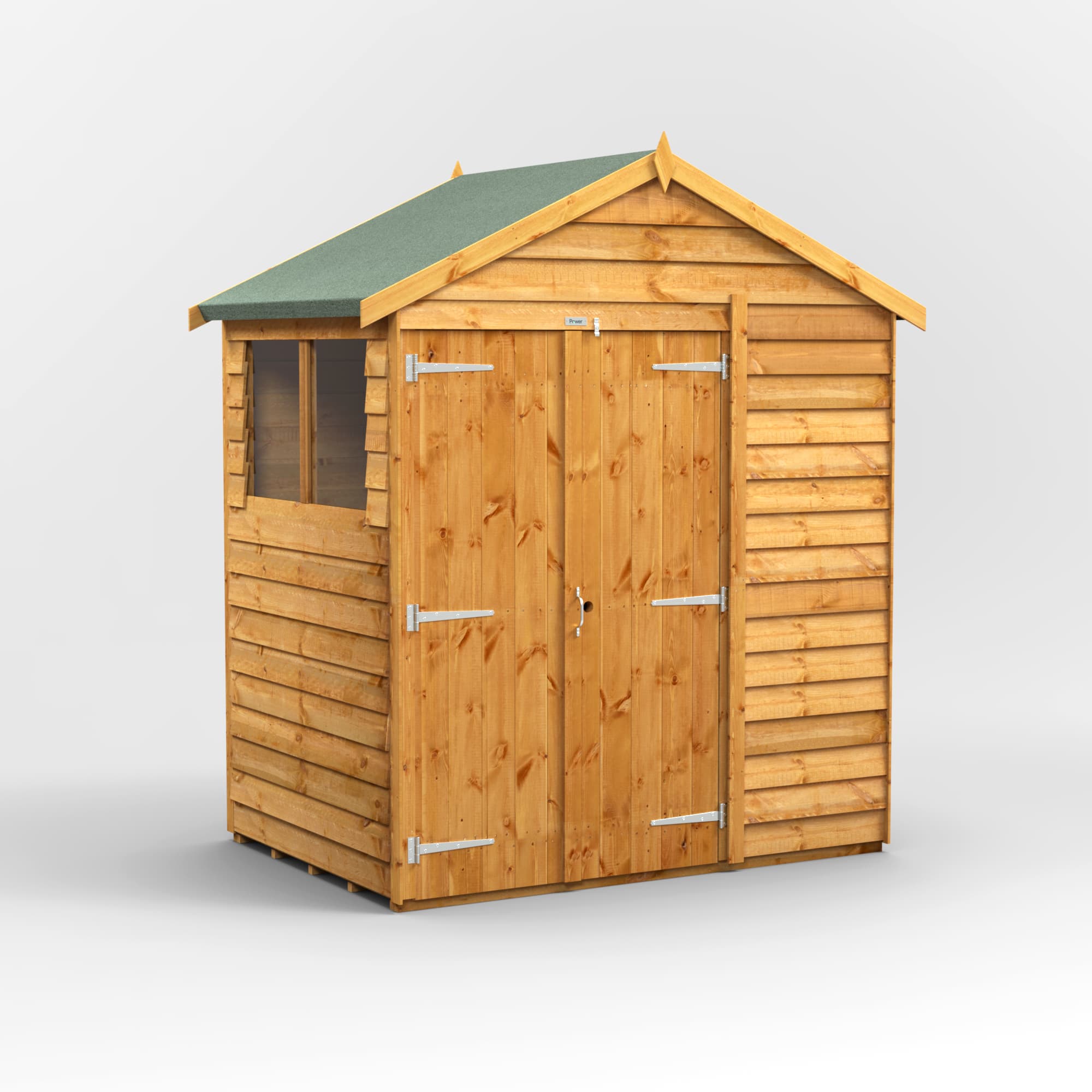Powersheds 4 x 6 Power Overlap APEX, Double Doors