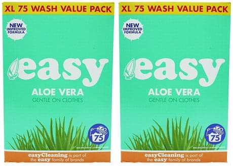 2 x Easy Washing Powder Aloe Vera 75 Wash - 5.1KG