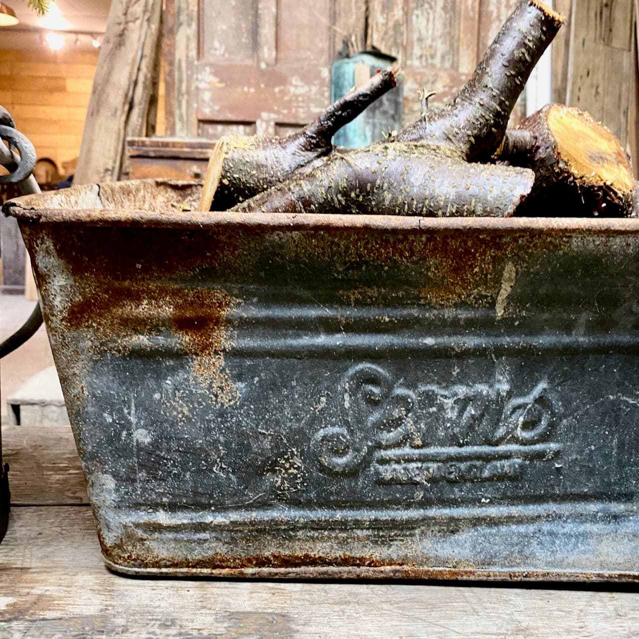 Industrial Galvanised Container with Carry Handles