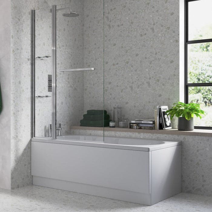 Two Panel Folding Bath Screen