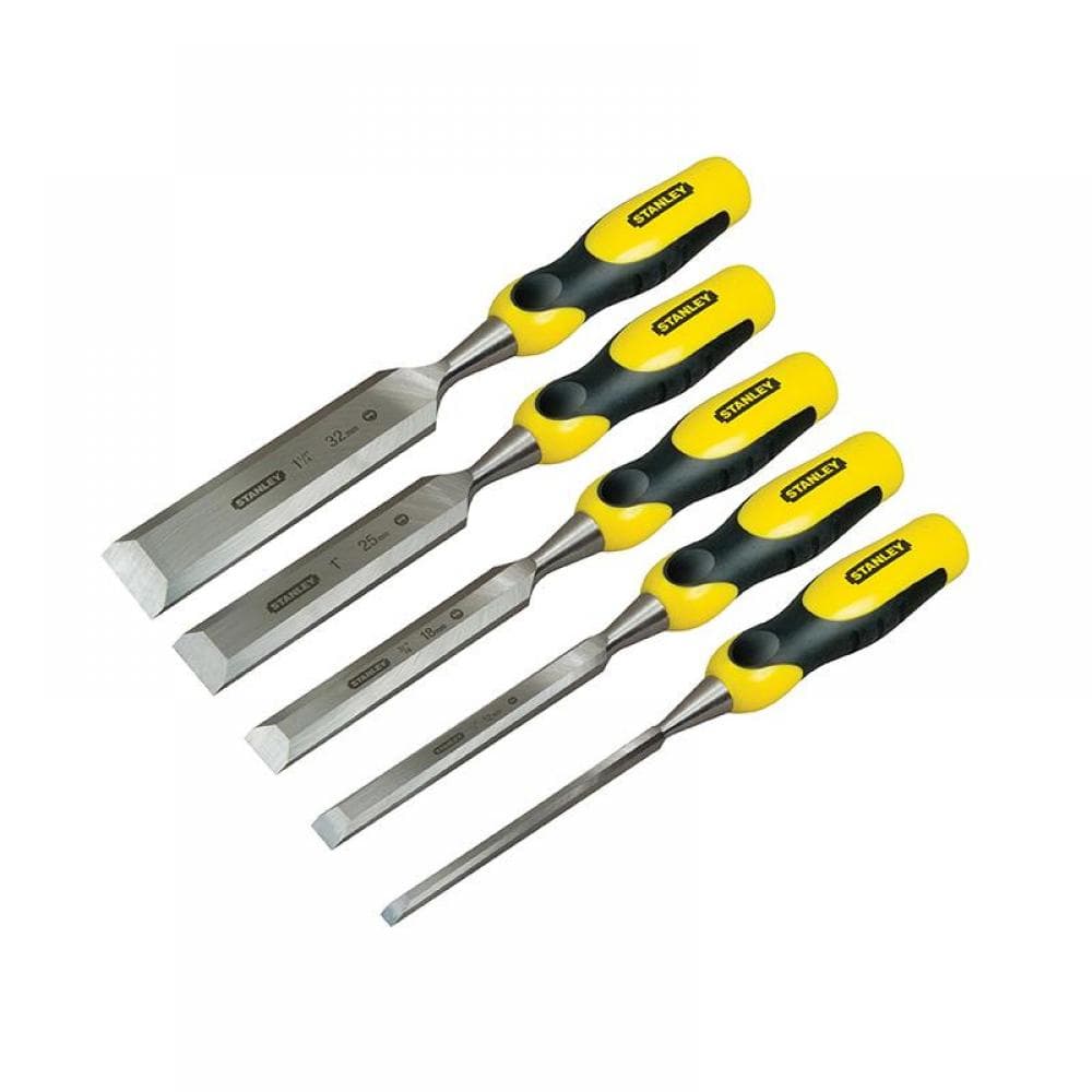 Stanley® 2-16-885 Dynagrip™ Bevel Edge Chisel With Strike Cap Set 5 Piece