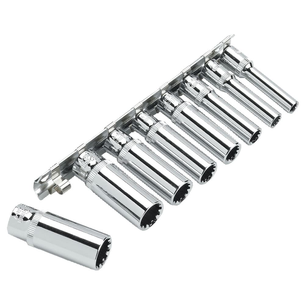 Clarke 1700790 Pro384 8 Piece 1/4 Deep Multi Fit Socket Set