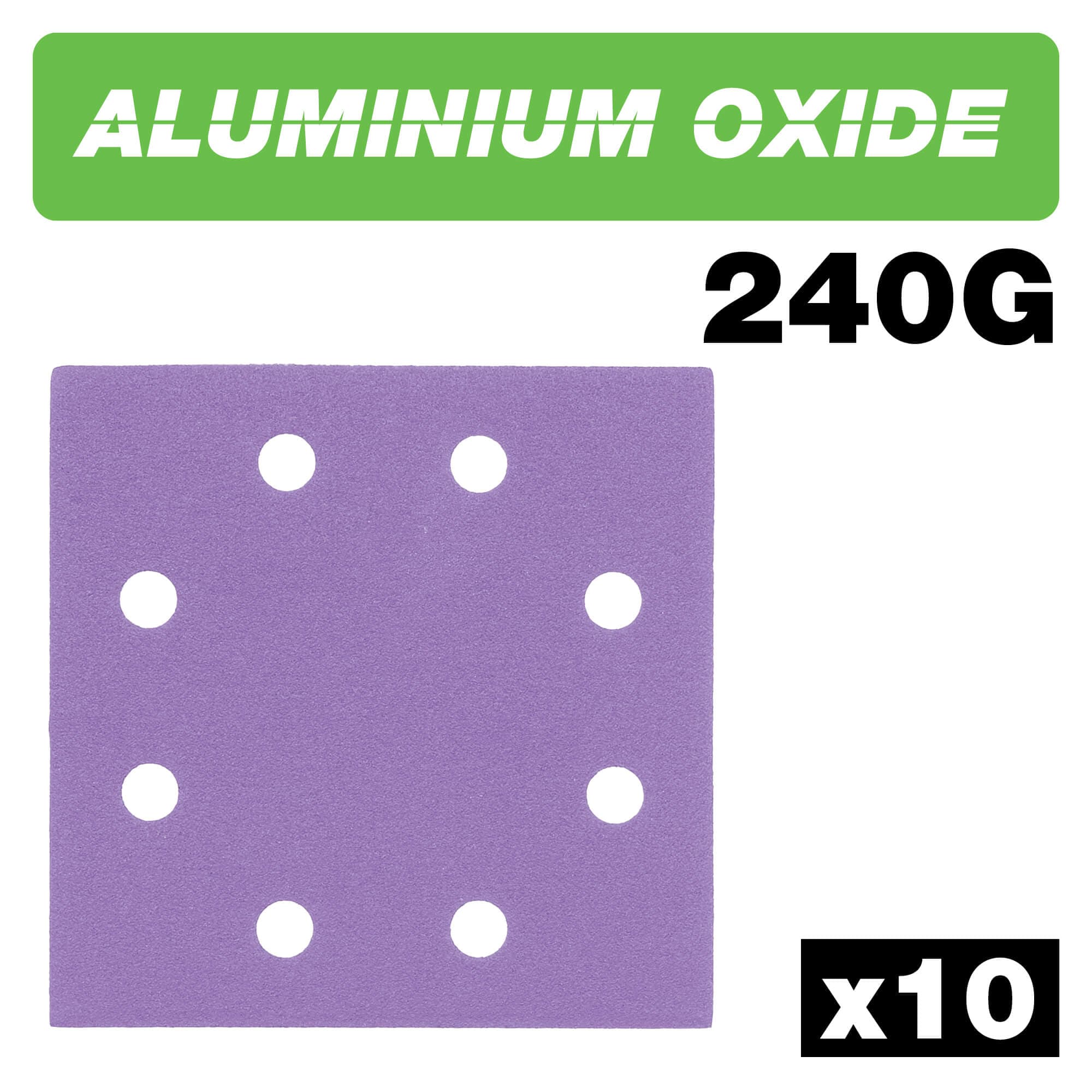 Trend Aluminium Oxide 1/4 Sheet Sanding Sheet 240 Grit 114Mm X 110Mm 10Pc Pk 1 AB/QTR/240A