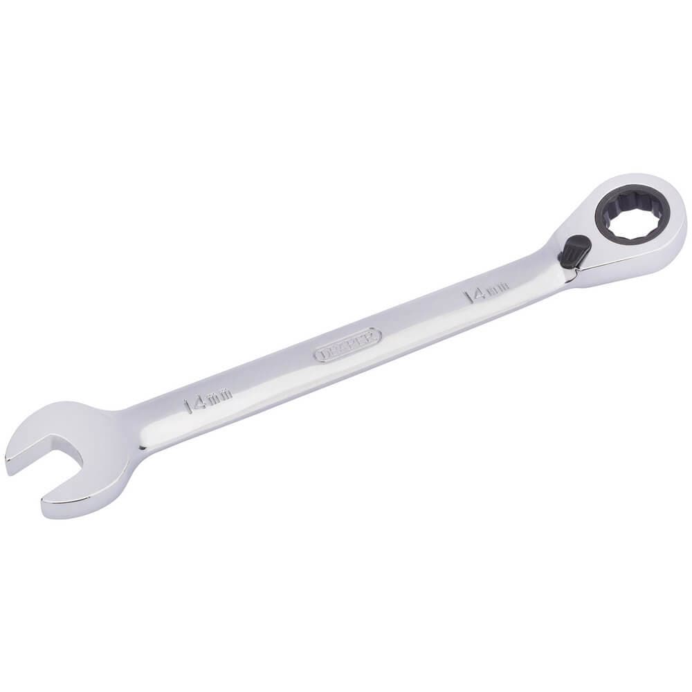 Draper 52002 Hi-Torq® Metric Reversible Ratcheting Combination Spanner 14Mm each 1