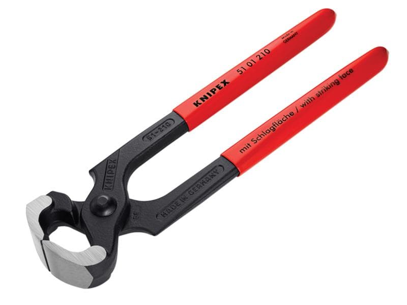 Knipex 51 01 210 SB Hammerhead Style Carpenterfts Pincers Pvc Grip 210Mm (8.1/4In)