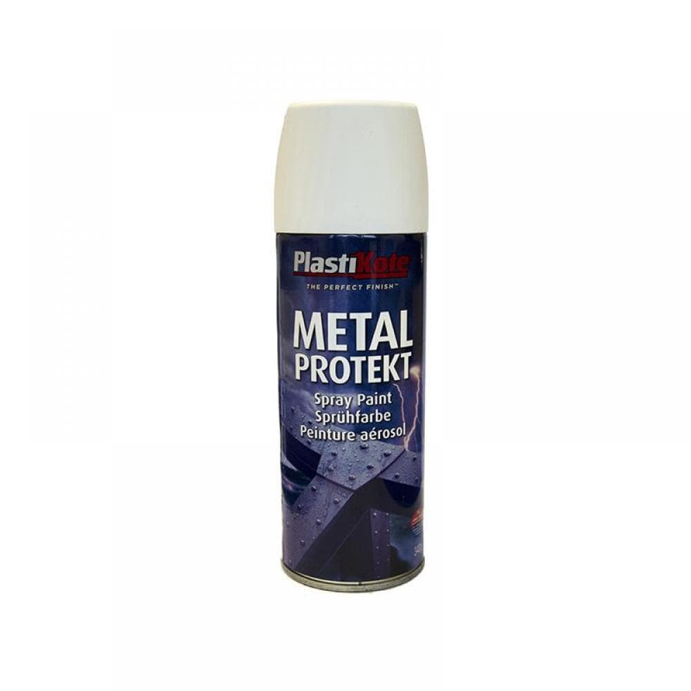 Plastikote 001287 Metal Protekt Spray Satin White 400Ml