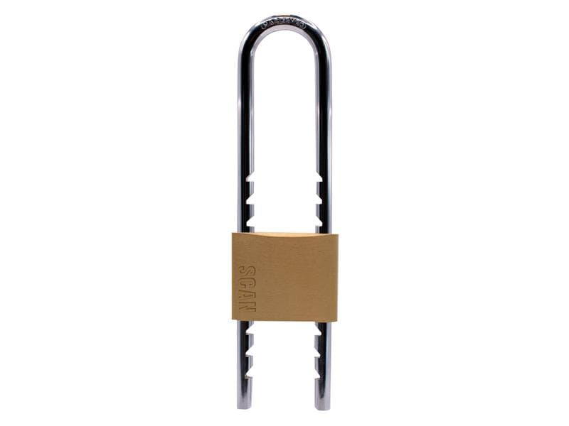 Scan ZA115-L50 Brass Padlock 50Mm Sliding Shackle
