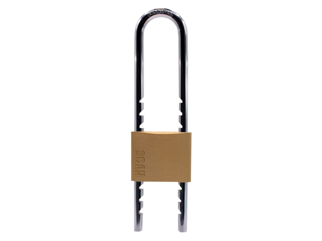 Scan Brass Padlock 50mm Sliding Shackle ZA115-L50