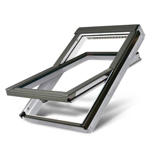 Acrylic Coated Centre Pivot Roof Window - 780mm x 1180mm Triple Glazed White