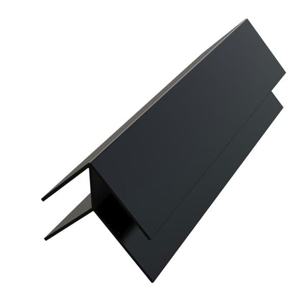 Black Smooth Soffit External Corner Trim - 5mtr