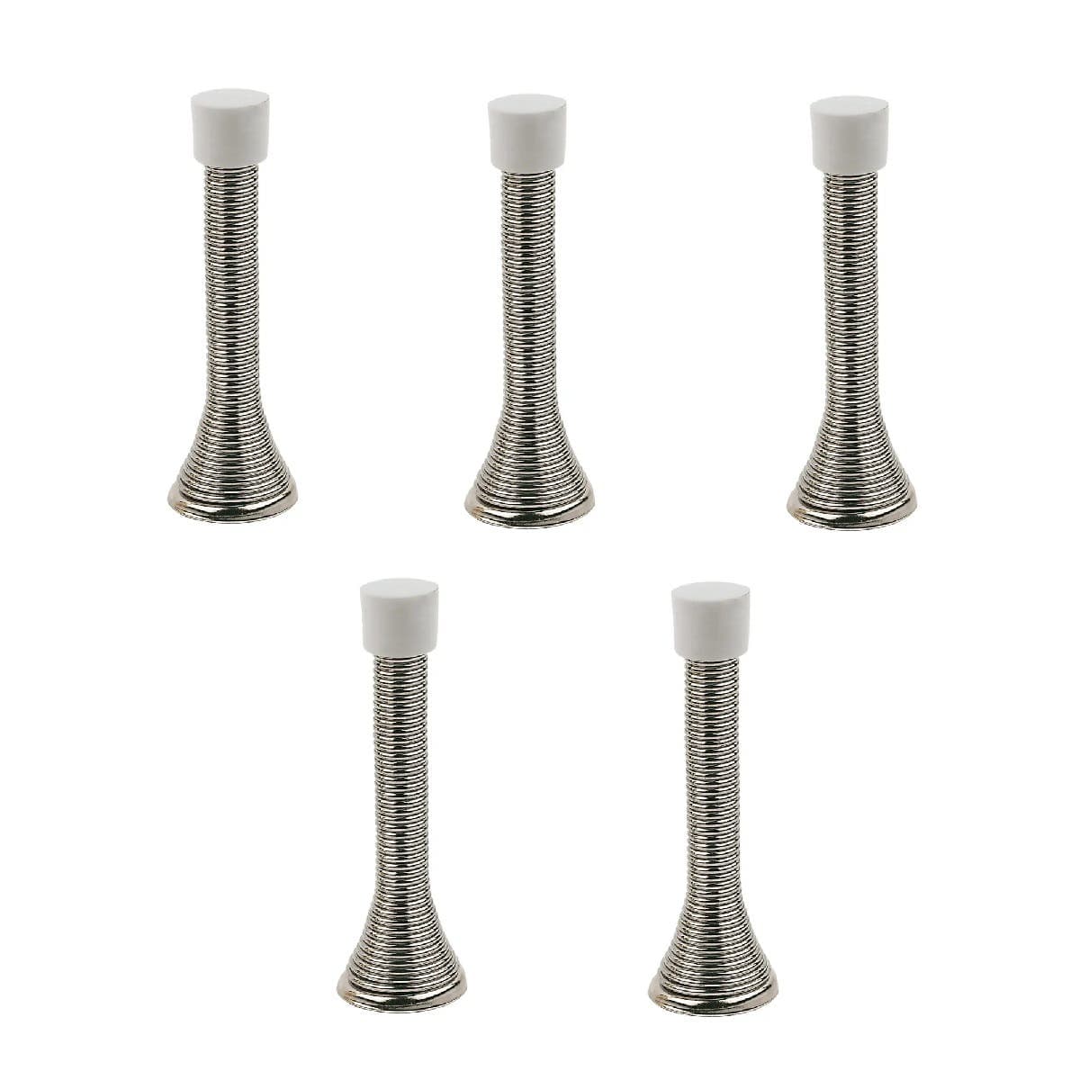Spring Projection Wall/Skirting Mount Door Stop - Chrome - Pack of 5 - Hardware Solutions