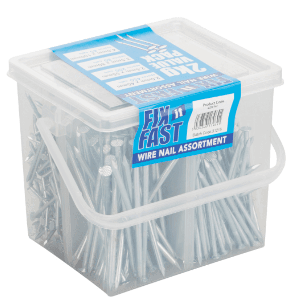 Assorted Wire Nails - Trade & Diy Pack -775 Piece - Fix It Fast