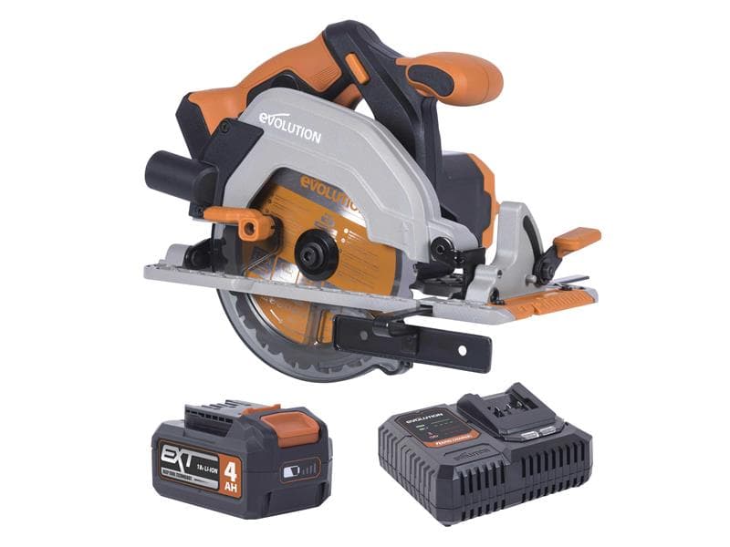 Evolution 066-0001A R165Ccs-Li Ext Circular Saw 18V 1 X 4.0Ah Li-Ion