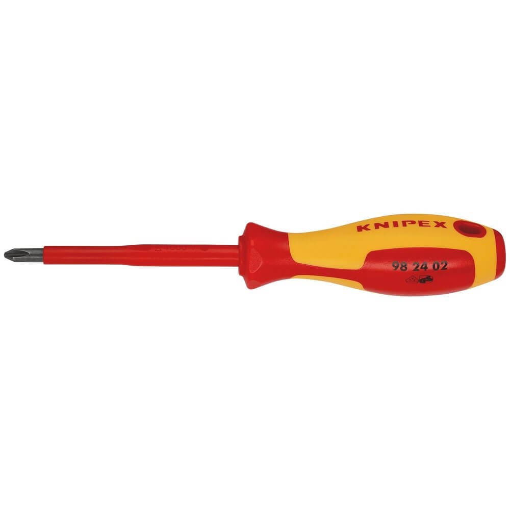 Knipex 98 24 02 Vde Insulated Screwdriver Ph2 X 100Mm each 1 18803
