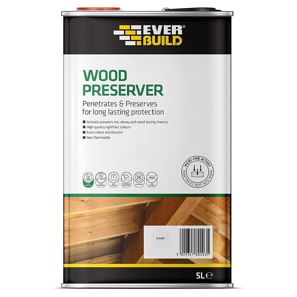 Everbuild Wood Preserver - Red Cedar 5L (Pack of 4)