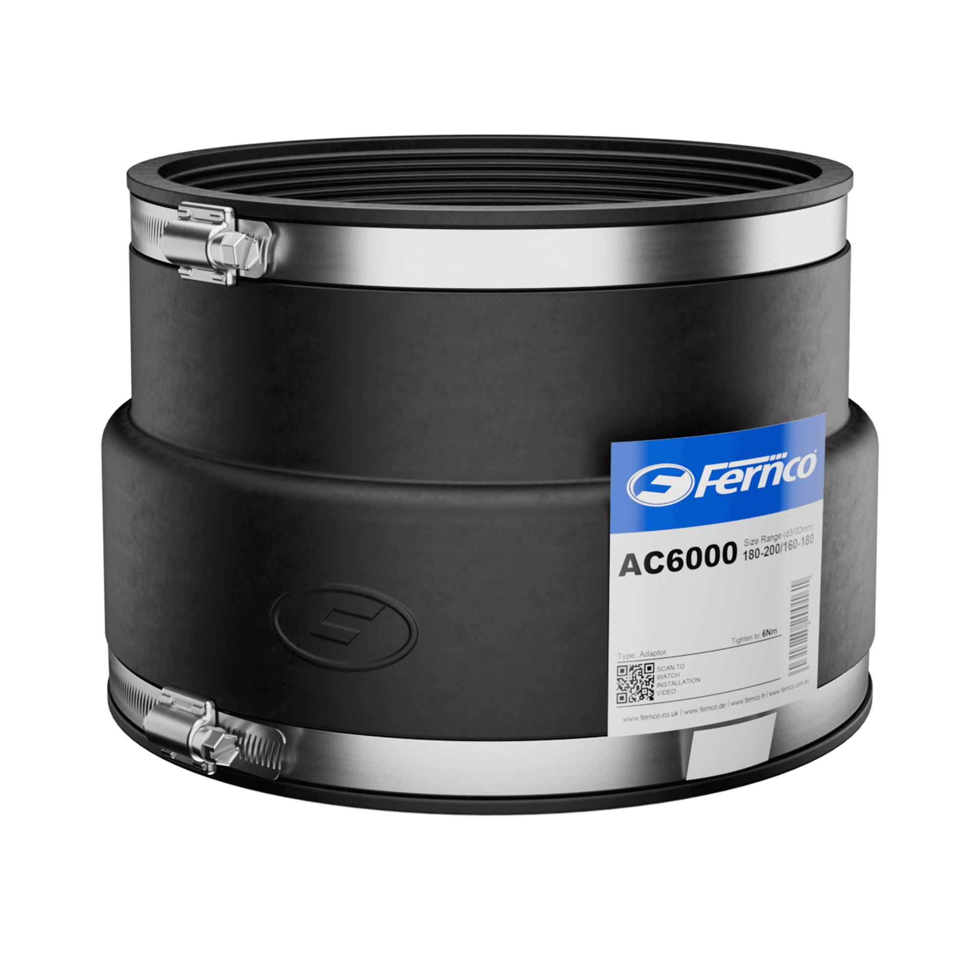 FLEXSEAL Fernco AC6000 Adaptor Coupling 180-200/160-180