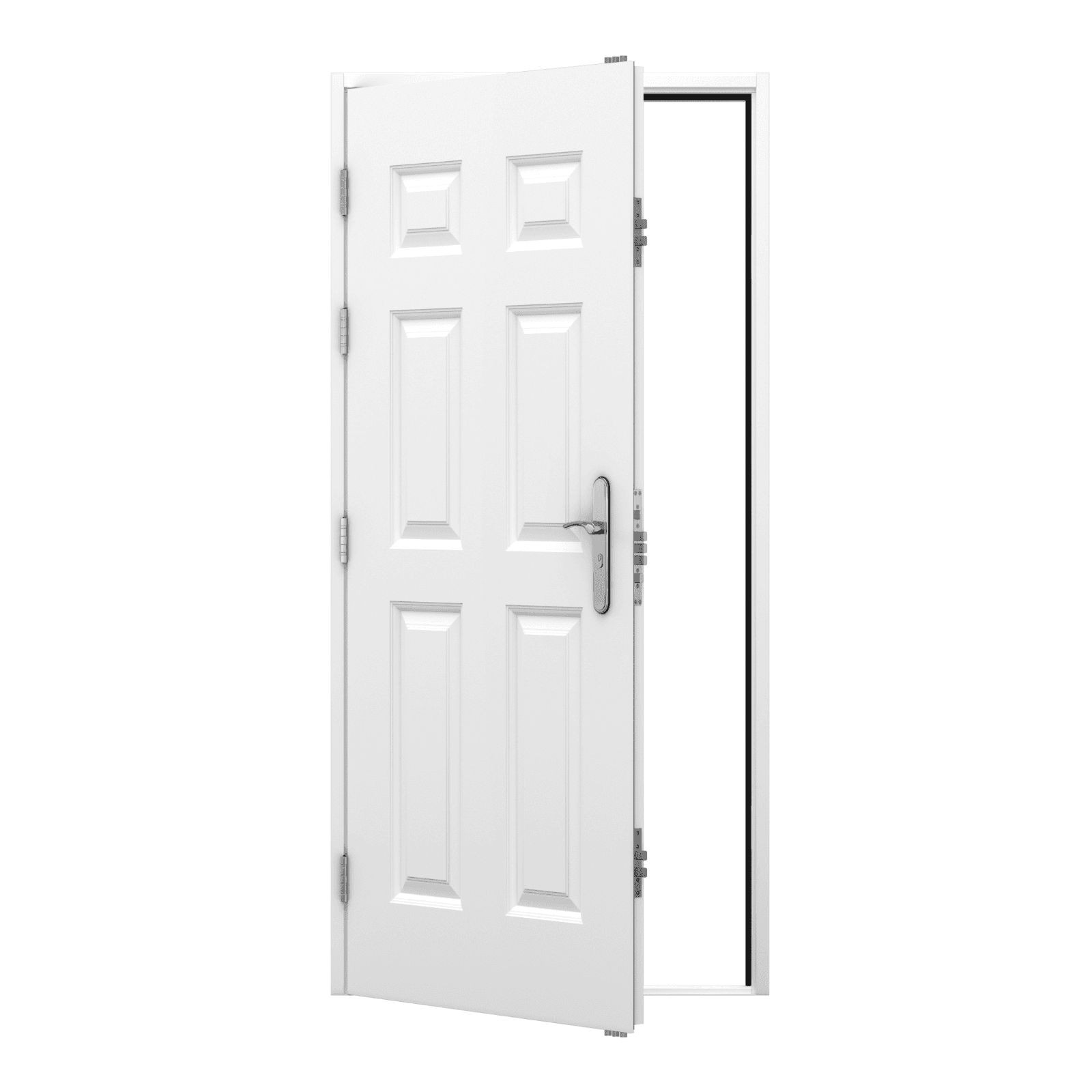 Lathams 6 Panel Steel Door 895 x 2020mm Lh Outwards