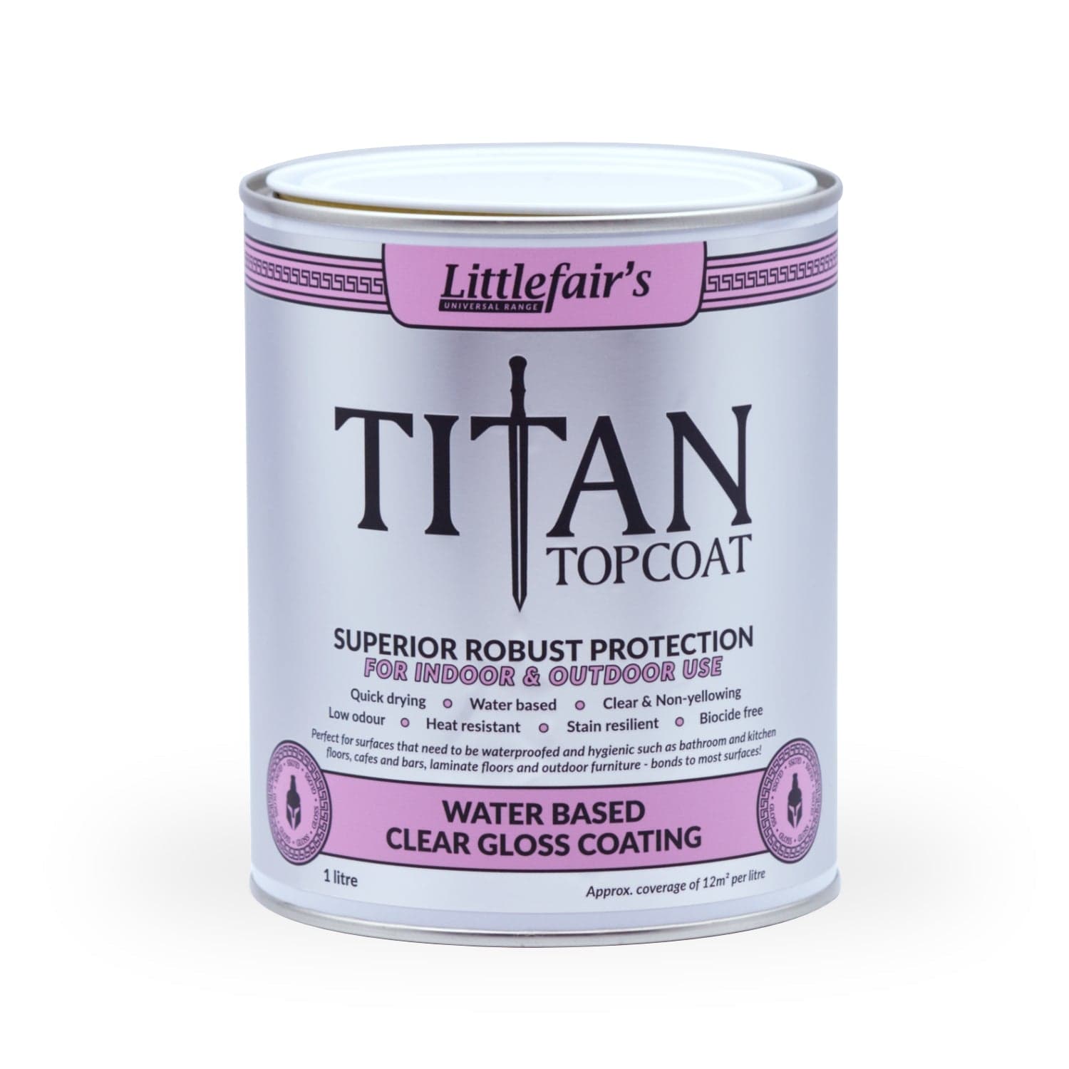 Titan Topcoat Varnish Clear Wood Finish - Biocide Free, UV Protection - Low Odour Matt/Satin/Gloss
