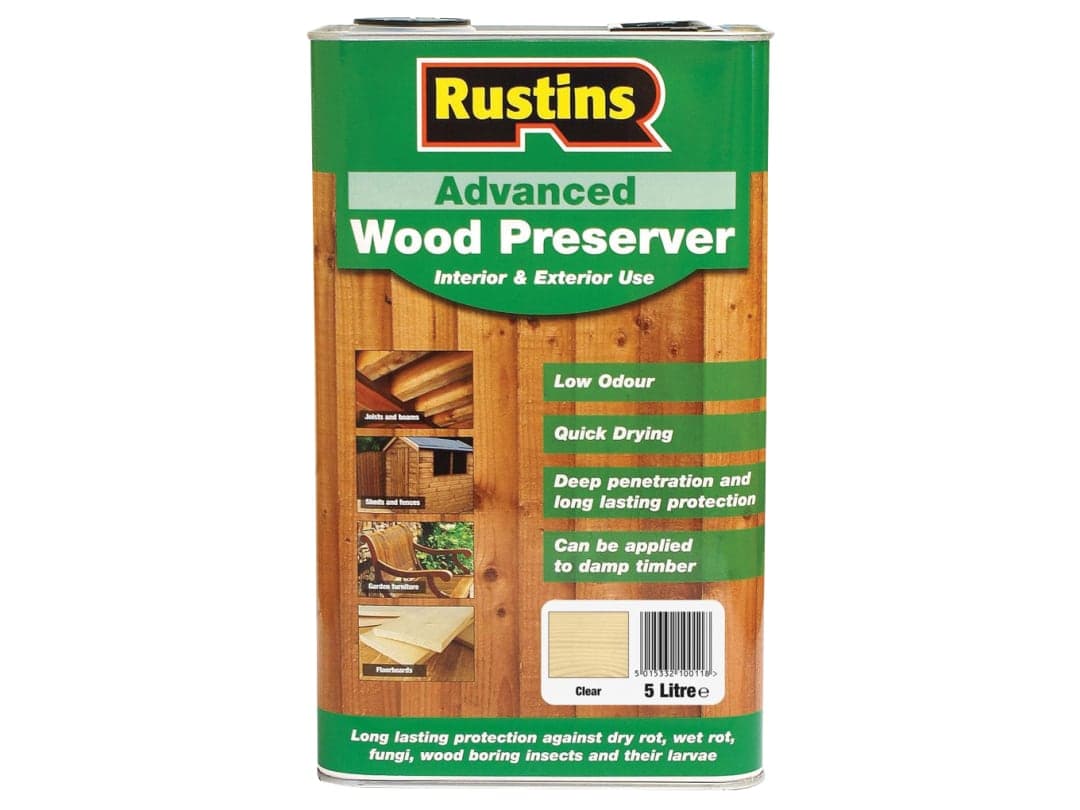 Rustins Advanced Wood Preserver Clear 5 litre AWCL5000