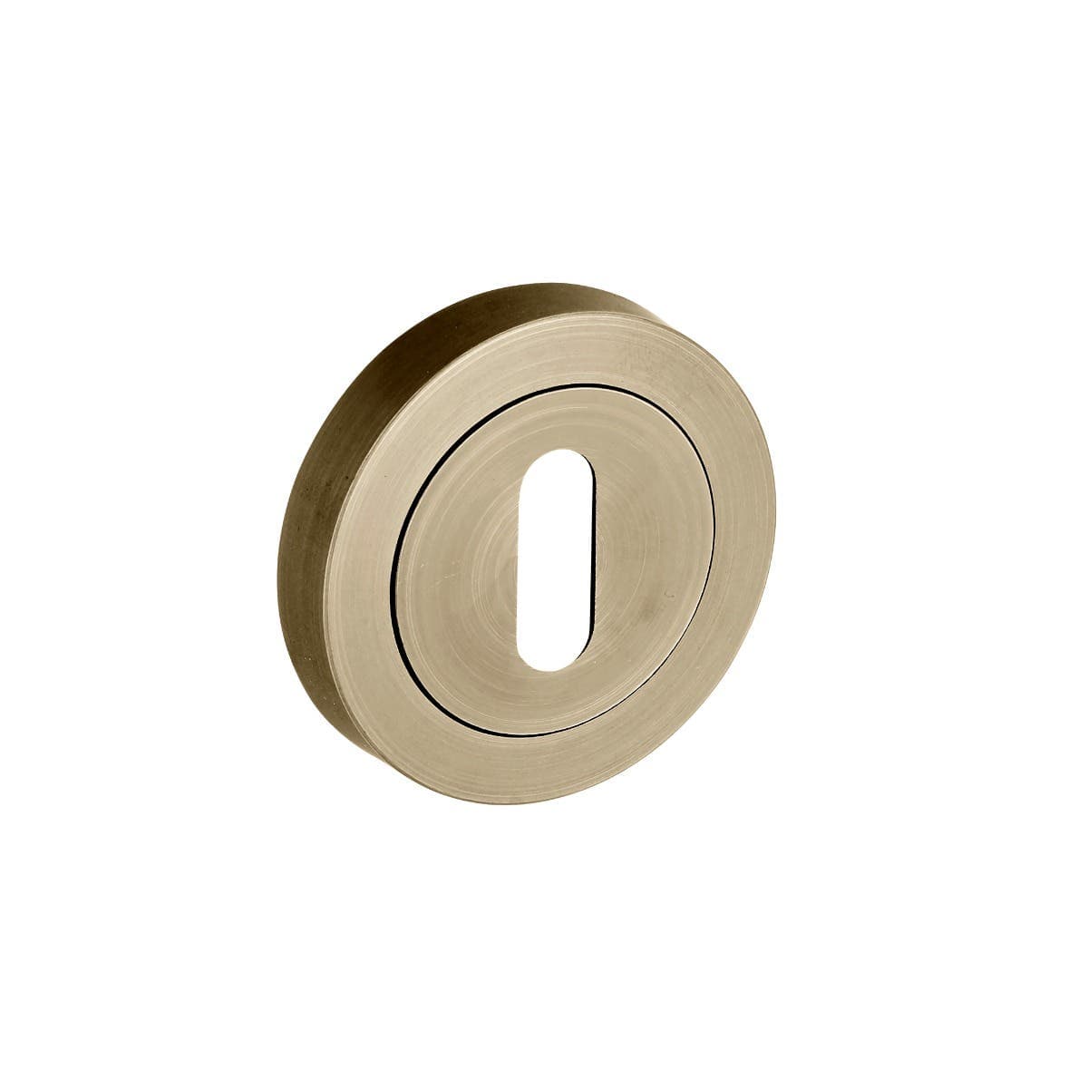 Standard Keyhole Escutcheon - Antique Brass - Designer Levers