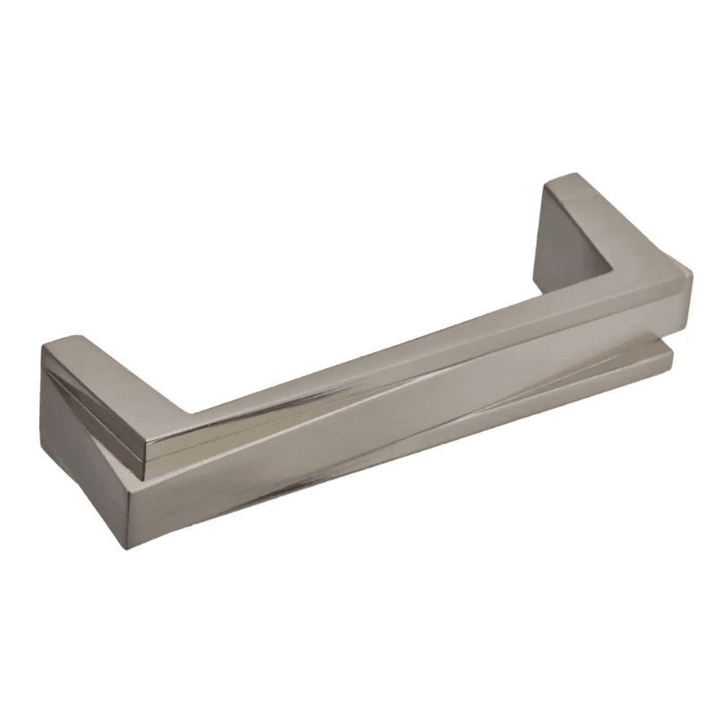 Vogue Cabinet & Drawer D Pull Handle - 96mm - Brushed Nickel - Elite Knobs & Handles