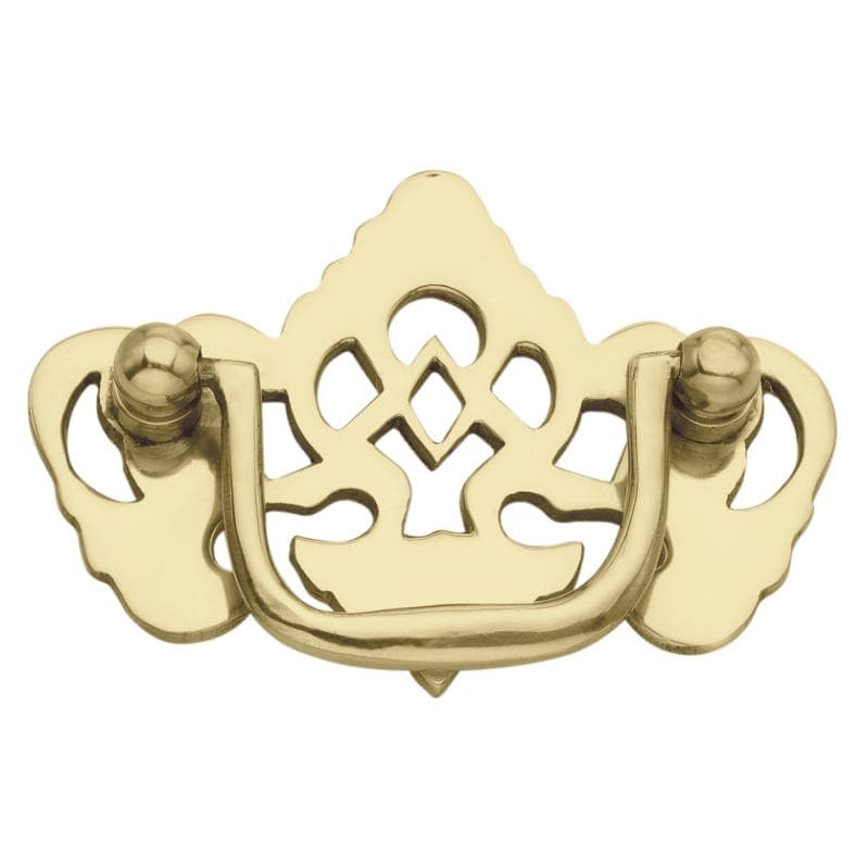 Ornate Eagle Drawer Pull 88mm Polished Brass