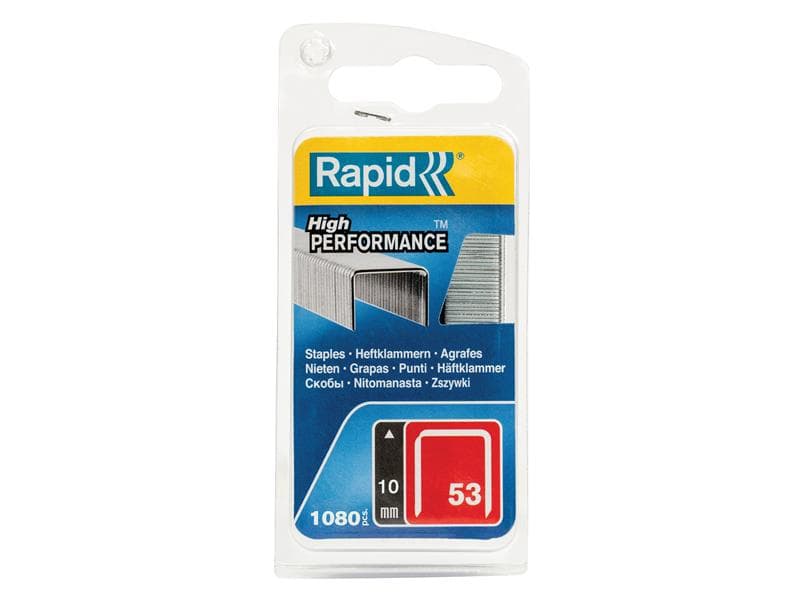 Rapid 40109504 53/10B 10Mm Galvanised Staples (Pack 1080)