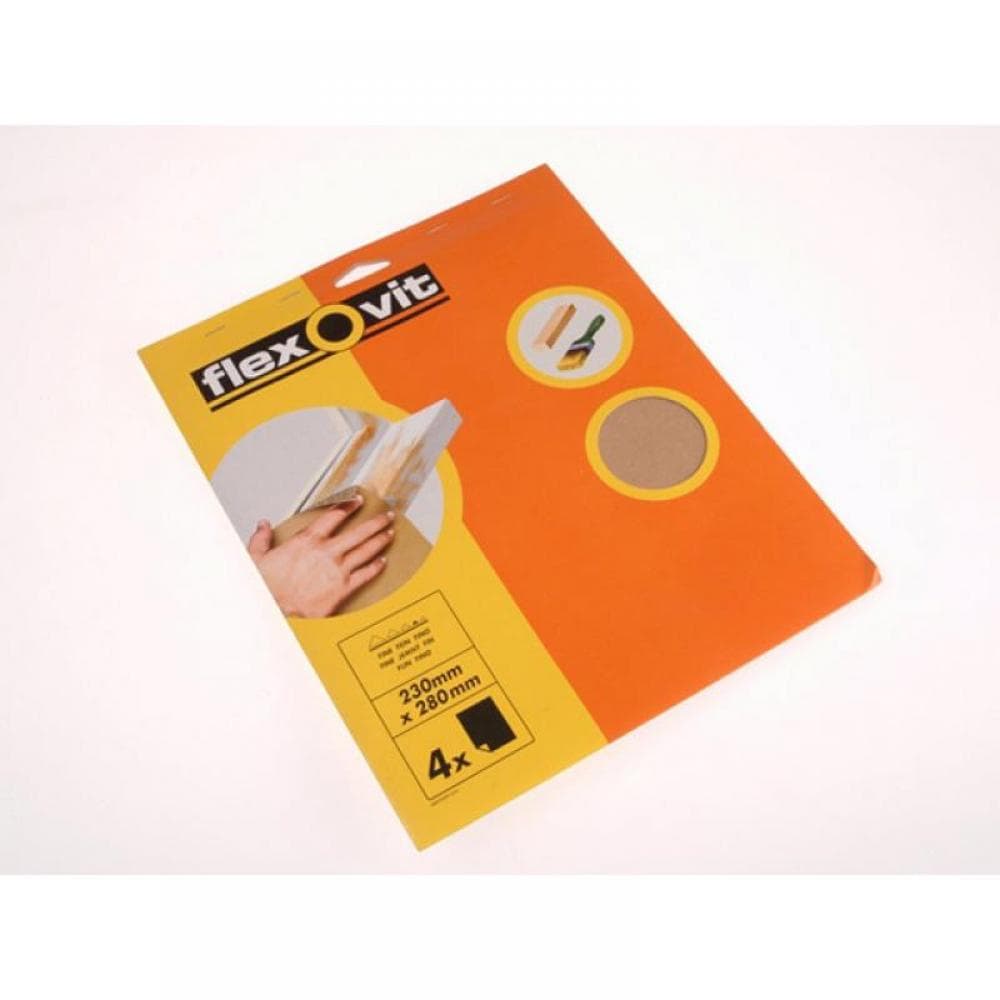 Flexovit 63642526563 Glasspaper Sanding Sheets 230 X 280Mm Assorted (25)
