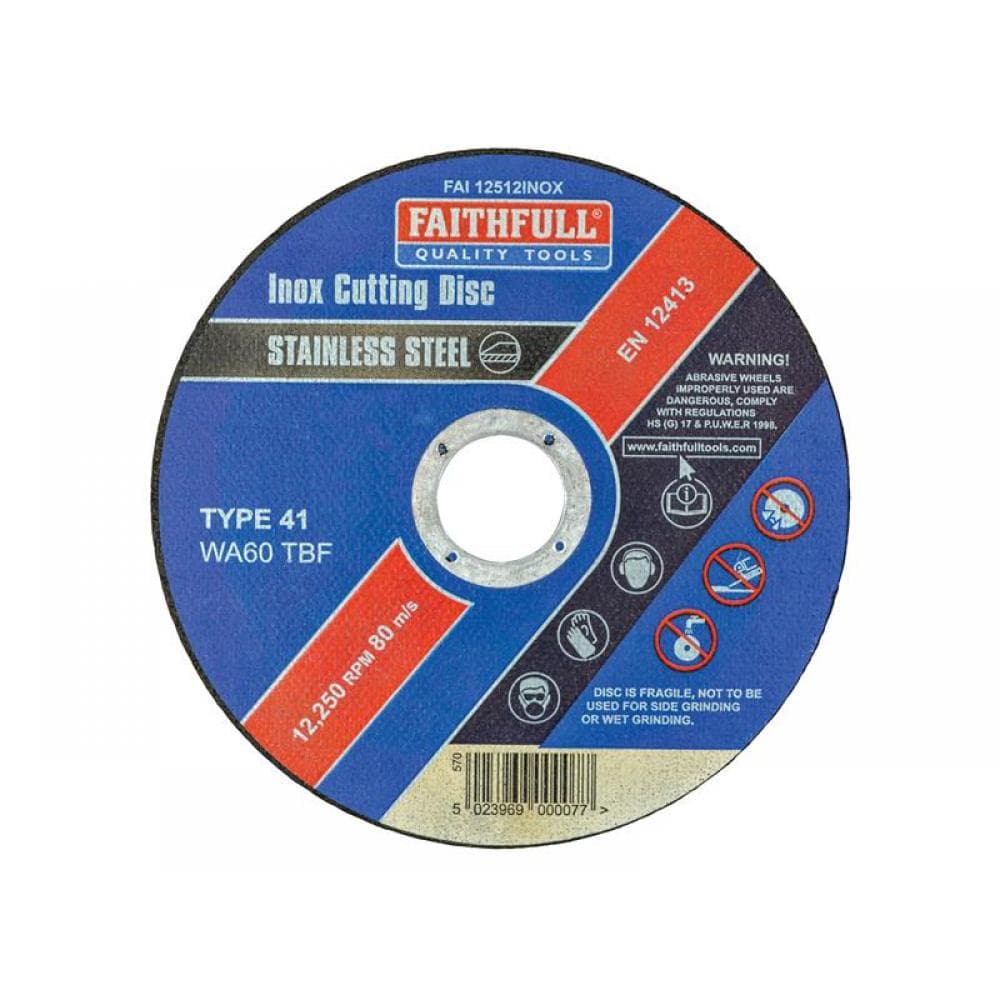 Faithfull Inox Cutting Disc 115 X 1.2 X 22.23Mm