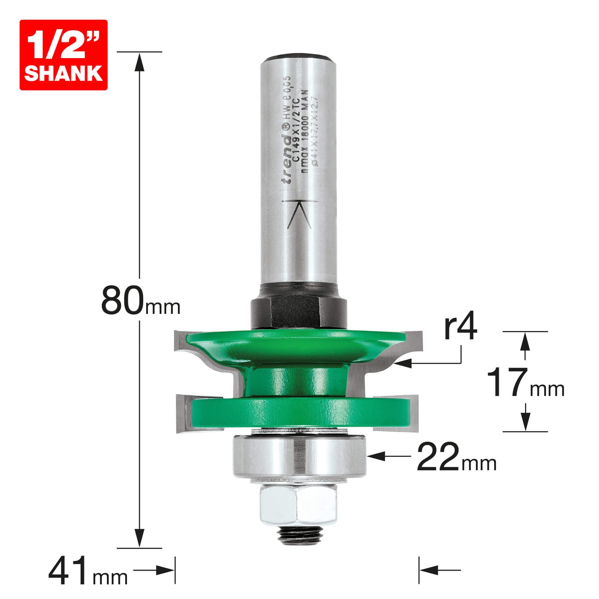Trend Profile Scriber Ogee Set Radius 4Mm Set 1 C149X1/2TC