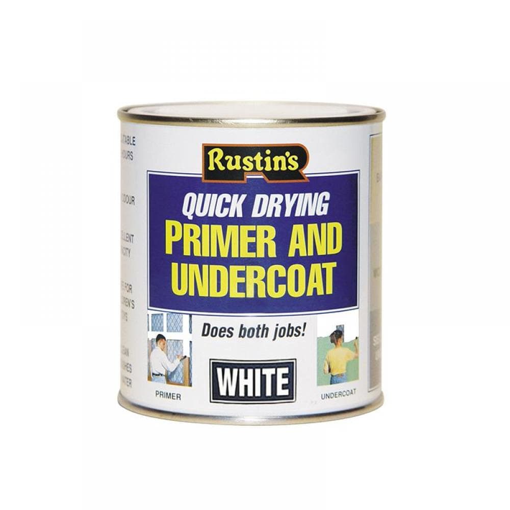 Rustins WHPU500 Quick Dry Primer & Undercoat White 500Ml