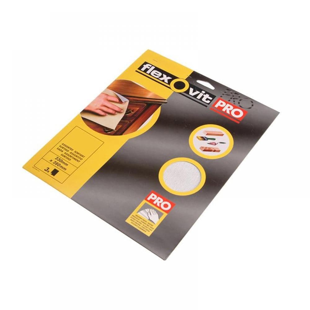 Flexovit 63642526299 Silicon Carbide Finishing Sanding Sheets 230 X 280Mm Medium 180G (3)