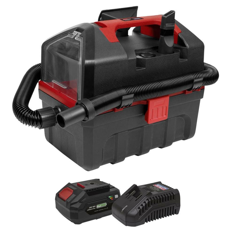 Sealey CP20VWDVKIT1 Cordless Wet And Dry Vacuum Kit 20V 4Ah Sv20 Series