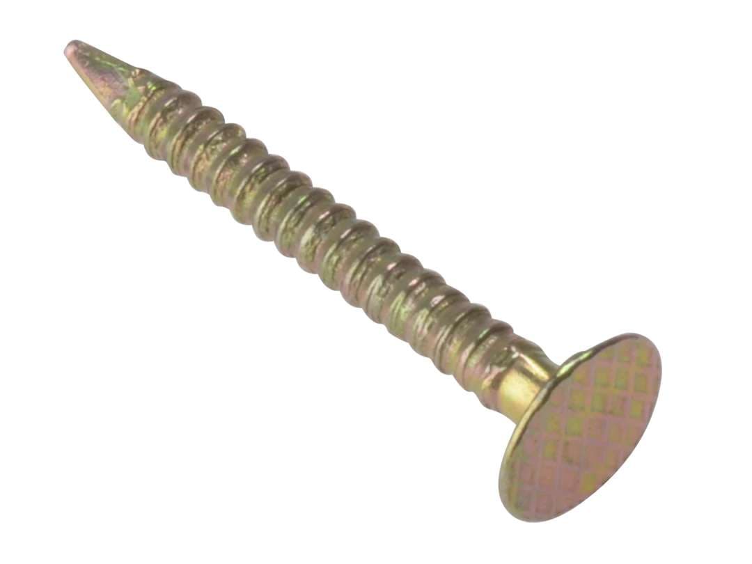 Fandf 10NLPN30ZYP Plasterboard Nails - Ring - Zinc Yellow Passivated 3.00 X 30Mm (Box Of 10Kg)