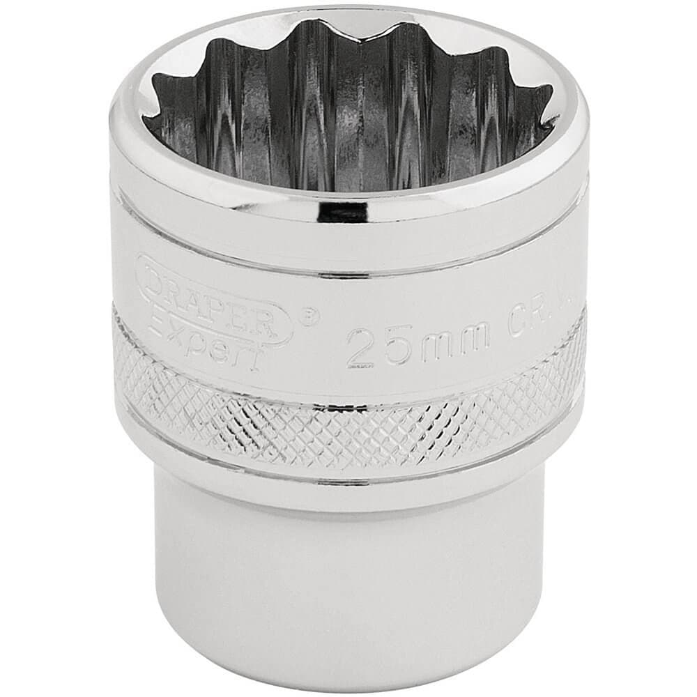 Draper Expert 33418 Hi-Torq® 12 Point Socket 1/2in Sq. Dr. 25Mm each