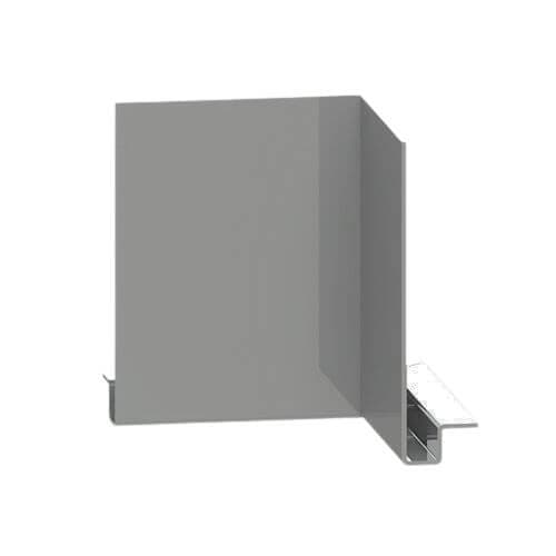 Aluminium Fascia J Profile Internal 90 Degree Corner - 150mm x 2mm Painted