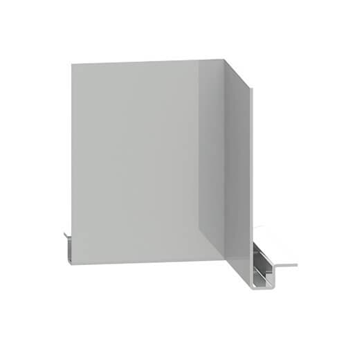 Aluminium Fascia J Profile Internal 90 Degree Corner - 175mm x 2mm White (9016 Matt)