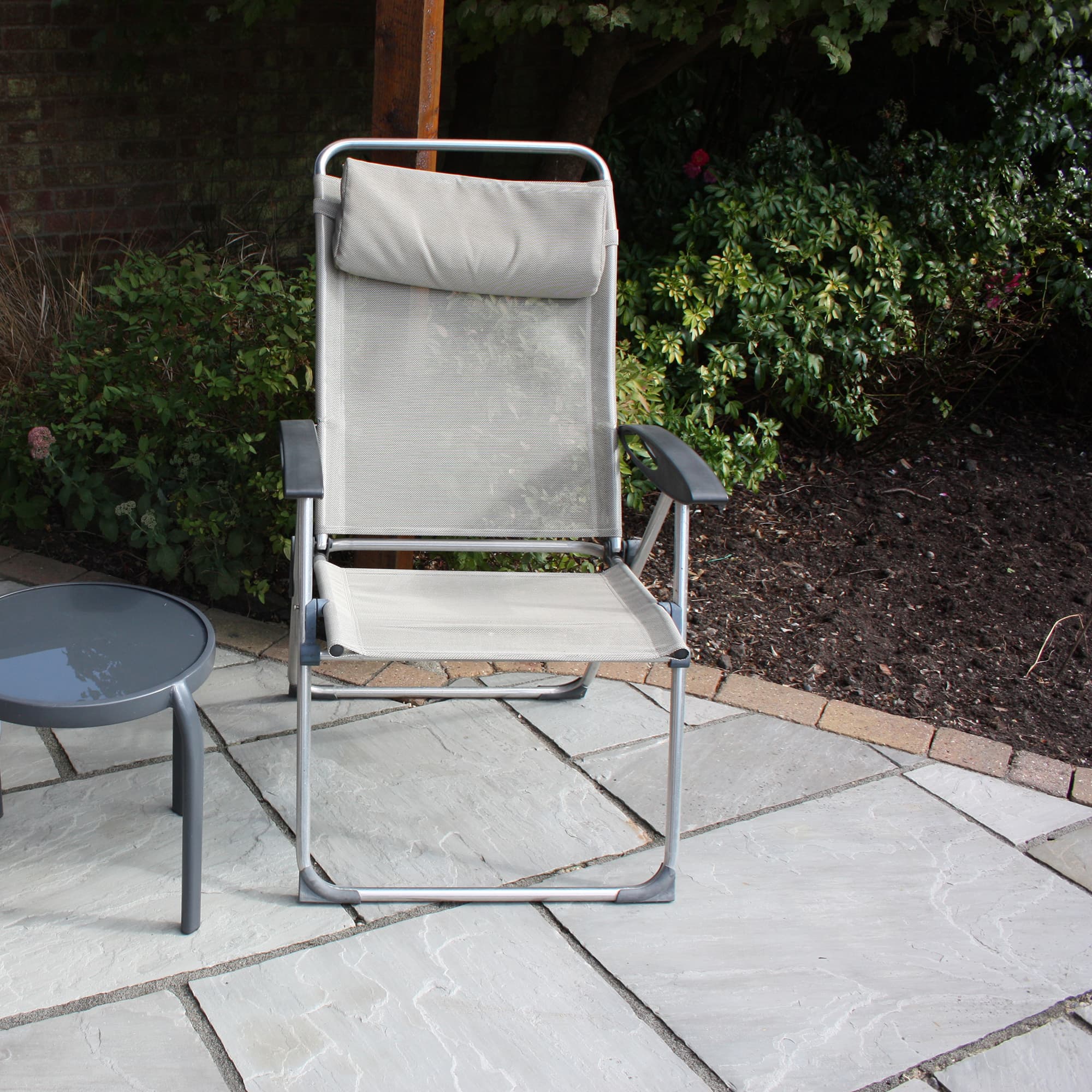 Global Stone Pure Grey Gardenstone Calibrated Sandstone Paving, 600x600x18mm